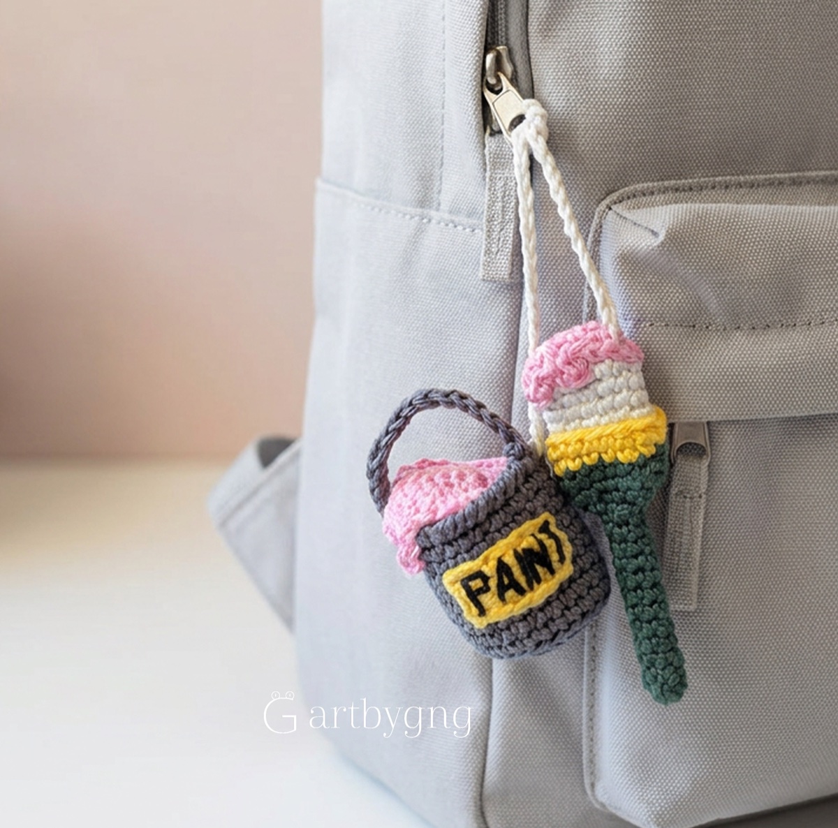 Paint & Brush Bag Charm Pattern cover