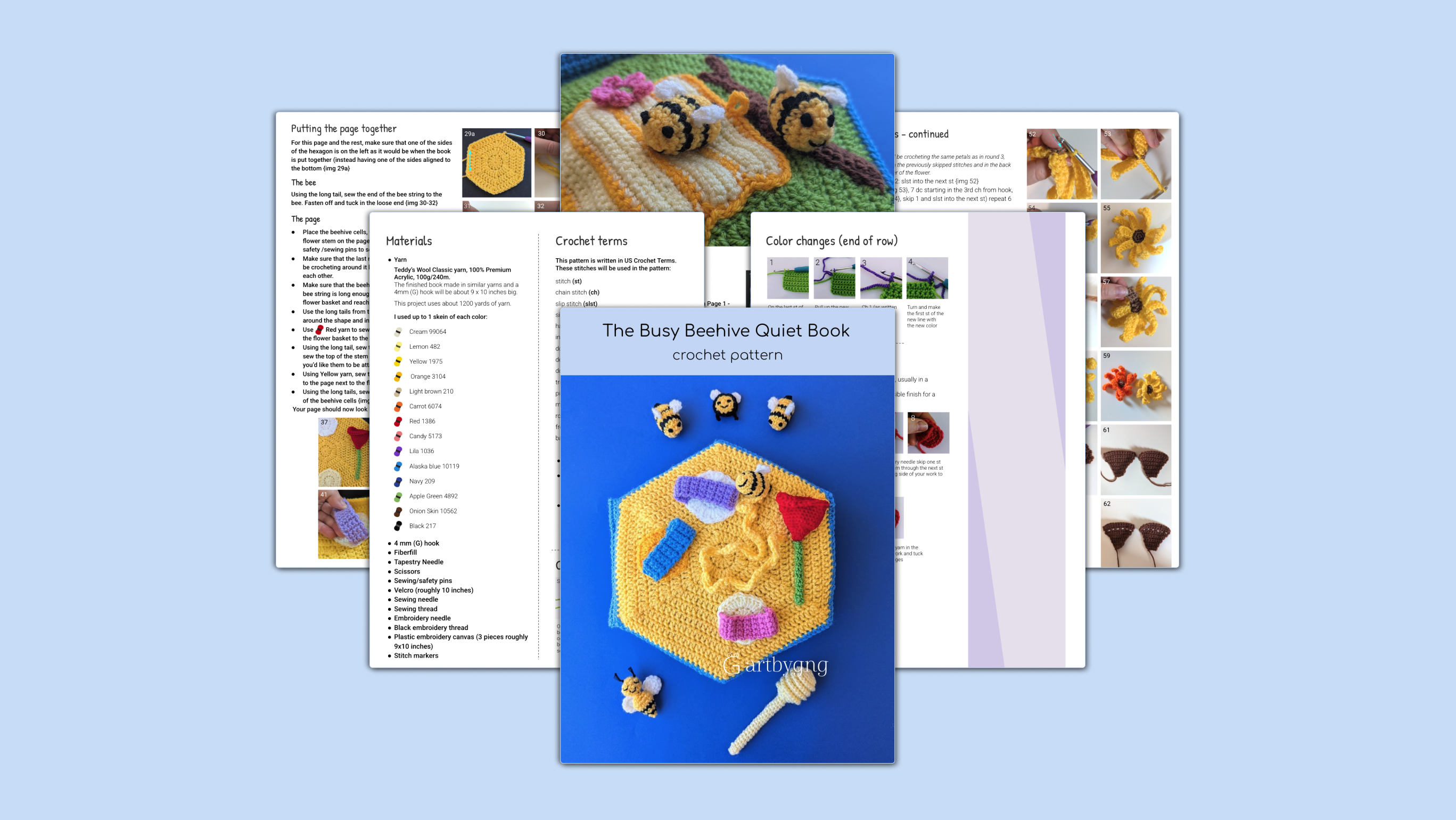 A sneak peek of pages from the Busy Beehive PDF