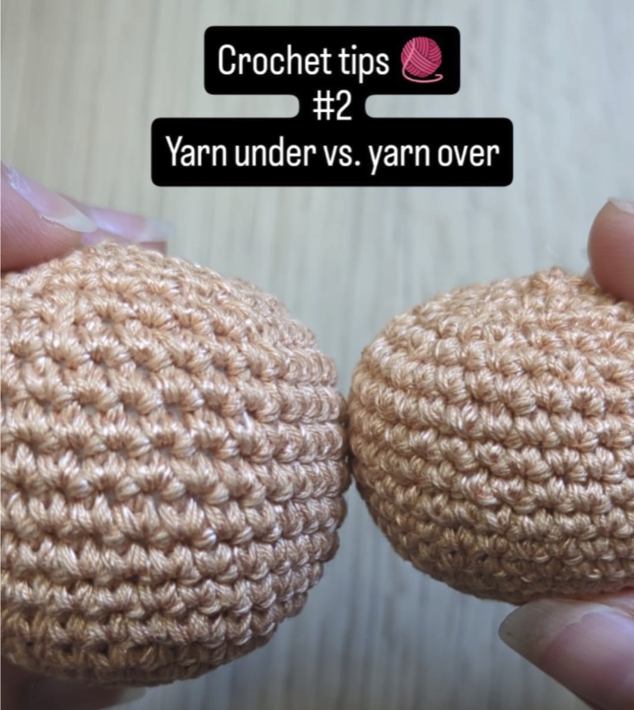 Yarn under vs. yarn over